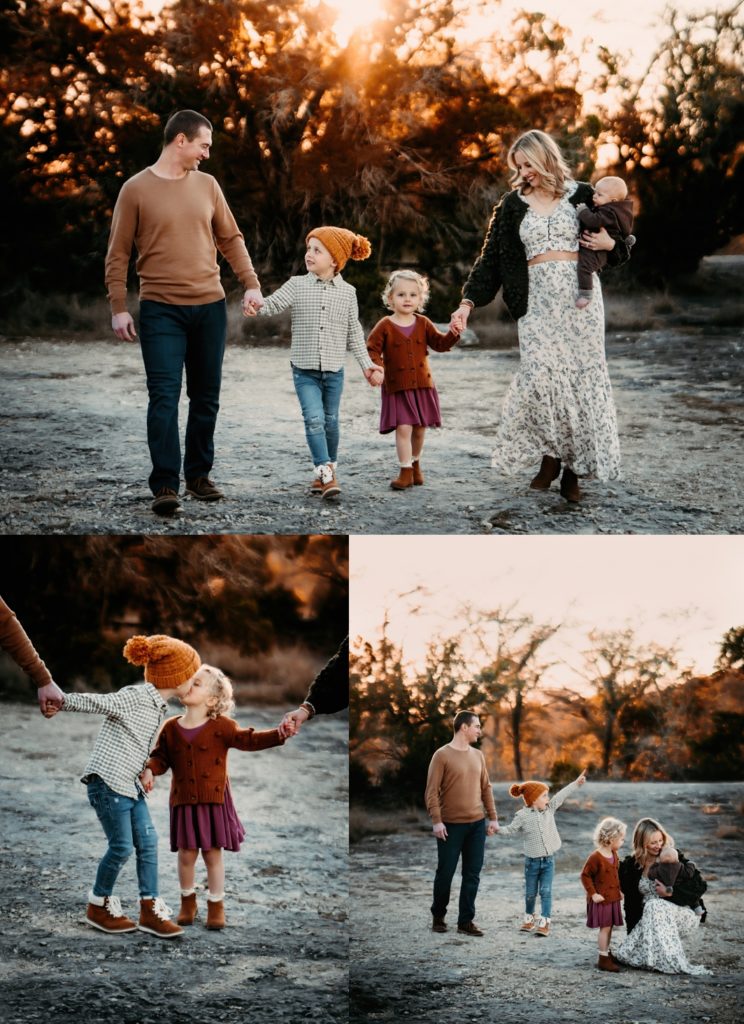 Family of five at McKinney Falls by Jessica Rockowitz, an Austin Family Photographer
