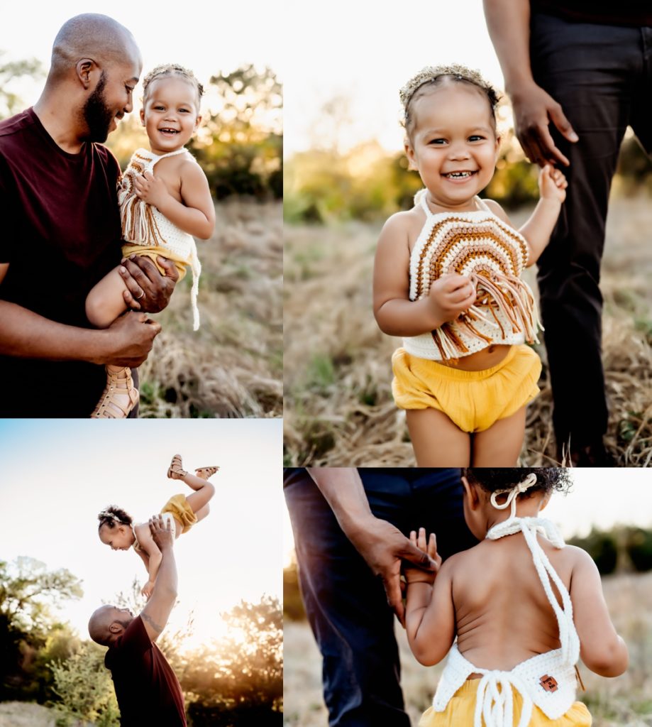 Dad being playful with his little girl, by Jessica Rockowitz, Austin Newborn Photographer 